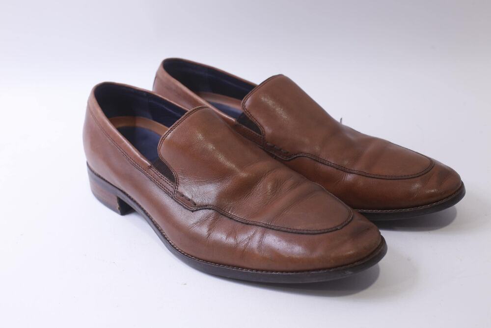 Cole Haan, Brown Leather Slip Loafers, Men's, Size 12M, Casual Footwear,